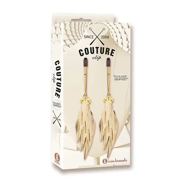 Icon Brands INC Nipple Clitoral Toys Couture Clips Luxury Nipple Clamps Golden Harvest Icon Brands INC Nipple Clitoral Toys Couture Clips Luxury Nipple Clamps Golden Harvest
