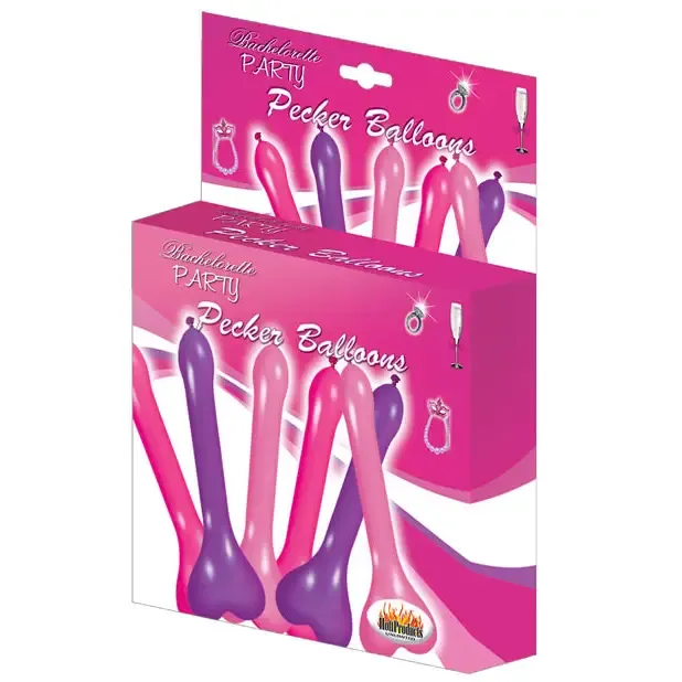 Vibrators Pecker Balloons Assorted Colors 6Box Hott Products Unlimited