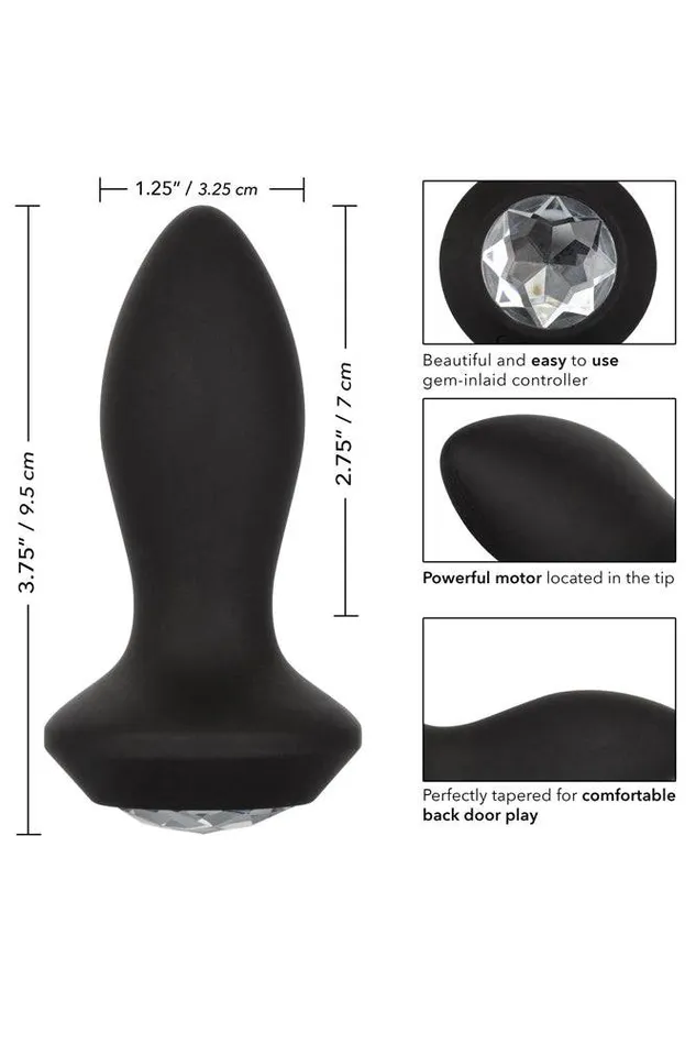 Anal Cal Exotics Cal Exotics Eclipse Power Gem Vibrating Petite Crystal Probe Black