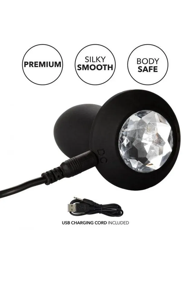 Anal Cal Exotics Cal Exotics Eclipse Power Gem Vibrating Petite Crystal Probe Black