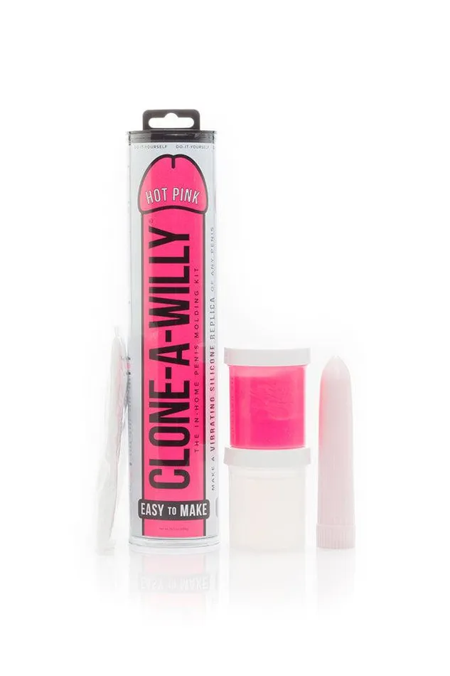 Clone A Willy Male Sex Toys CloneAWilly Vibrating Penis Casting Kit Hot Pink