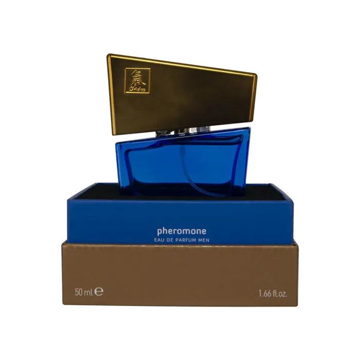 HOT HOT Shiatsu Pheromone Eau De Parfum Men Dark Blue 50ml Vibrators