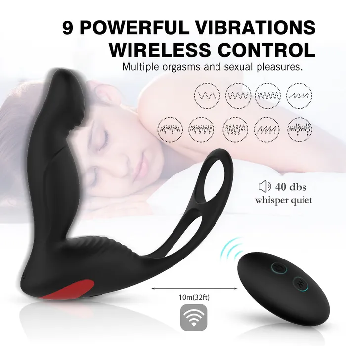 Male Sex Toys PHANXY Male Prostate Massage Vibrator Anal Plug Silicone Waterproof Prostata Stimulator Butt Delay Ejaculation Ring Toy For Men LAZADASEXTOYS