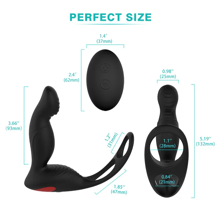 Male Sex Toys PHANXY Male Prostate Massage Vibrator Anal Plug Silicone Waterproof Prostata Stimulator Butt Delay Ejaculation Ring Toy For Men LAZADASEXTOYS