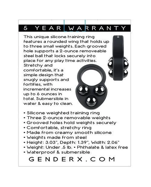 Anal Gender X Workout Ring Black Evolved Novelties INC