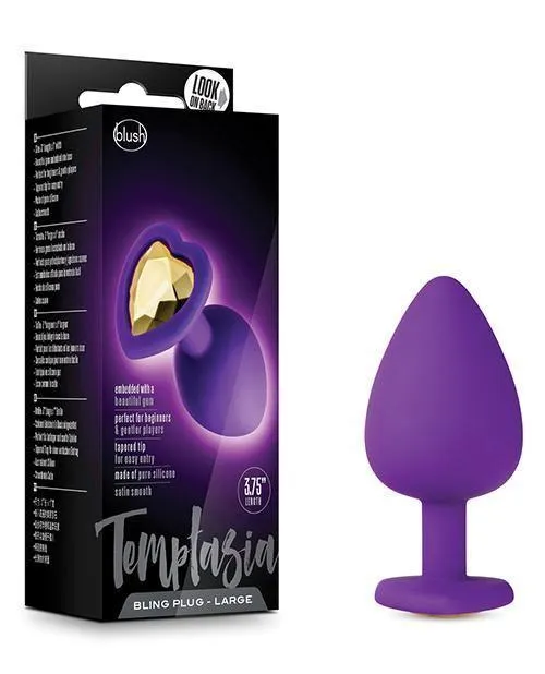 Blush Temptasia Bling Plug With gem Blush Novelties Anal