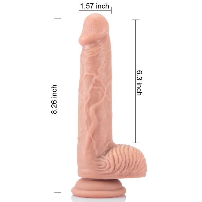 8 Inch Dual Density Realistic Suction Cup Dildo Earlypeach Dildos