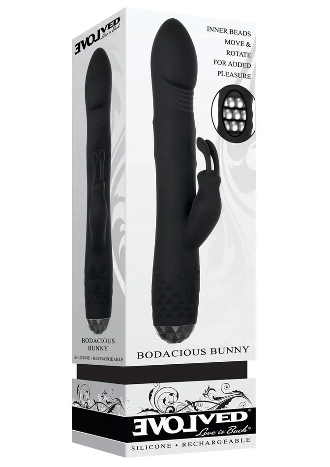 Female Sex Toys Evolved Bodacious Bunny Rechargeable Silicone Rabbit Vibrator