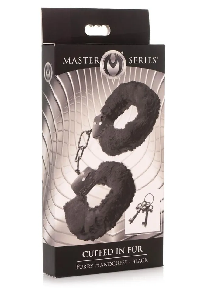 Male Sex Toys Master Series Master Series Cuffed In Fur Furry Handcuffs