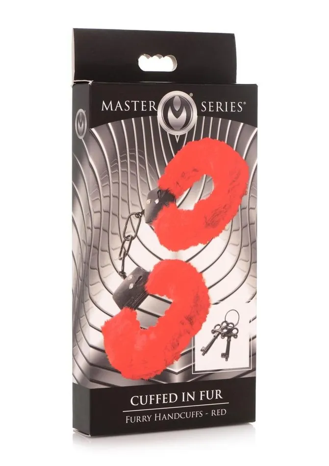 Male Sex Toys Master Series Master Series Cuffed In Fur Furry Handcuffs