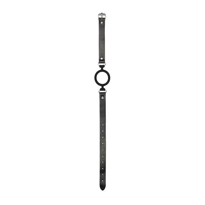 Male Sex Toys Ouch Ouch Silicone Ring Gag With Adjustable Bonded Leather Straps Black