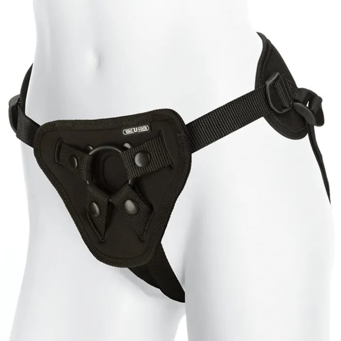 VacULock Supreme Harness With Vibrating Plug Wireless Remote Black VacULock Female Sex Toys