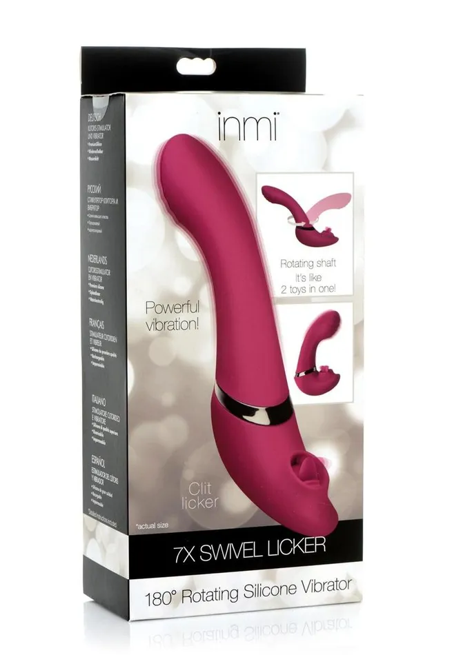 Female Sex Toys Inmi Inmi 7x Swivel Licker 180 Rotating Silicone Licking Vibrator